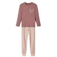 NAME IT Girl/'s Nkfnightset Rose Taupe Leo Noos Footie, 1-2 Years