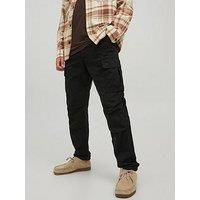 JACK & JONES Mens Tucker Cargo Trousers Black 32W / 32L