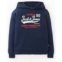 Jack & Jones Junior Logo Sweat Hoodie - Navy