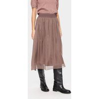Saint Tropez Women's CoralSZ Chiffon Midi Length Lining Skirt in Brown | Size: XL
