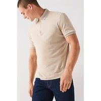 SELECTED FEMME Men/'s Slhfave Zip SS Polo Shirt, Oatmeal, S