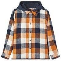 Bestseller A/S Boy/'s Nkmlane LS Overshirt Wh Long Sleeve, Autumn Maple, 6 Years