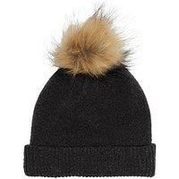 Only Kids Girls Sienna Knitted Beanie Hat - Black