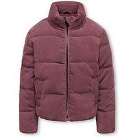 Only Kids Girls Dolly Cord Padded Jacket - Rose Brown