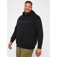 JACK&JONES PLUS Men/'s Jjestar Jj Sweat Hood Noos Pls Sweatshirt, Black, 3XL UK