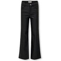Only Kids Girls Wide Coated Jeans - Black