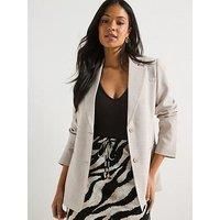 Vero Moda Cassidy Loose  Vapor Blue Melange Blazer Jacket Birch Women US 6 NWT