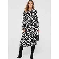 Vero Moda Iris Long Sleeve Shirt Dress - Multi