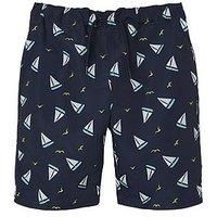 NAME IT Boy/'s Nkmzorro Tb Long Swim Shorts, Dark Sapphire/AOP: Boat, 6 Years