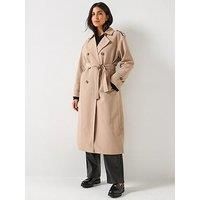 Vero Moda Chloe Long Trench Coat - Beige