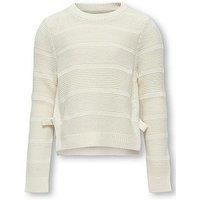 Only Kids Girls Tie Side Knitted Jumper - Light Cream