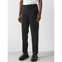 SELETED HOMME Men/'s Slh190-reg Tapered Leroy Pleat Pant Noos Trouser, Black, L