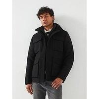 JACK & JONES Men/'s Jprccalex Wool Blend Field Jacket Sn, Black, L