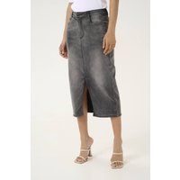 KAFFE Women/'s Skirt High-Waisted Pencil Silhouette Mid-Calf Length, Medium Grey Denim, 16