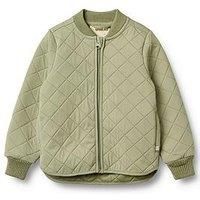 Wheat Unisex Kids Sibling Quilted Jacket - Green
