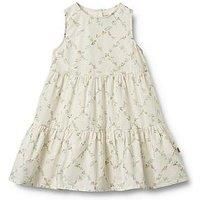 Wheat Girls Luise Sleeveless Floral Dress - Cream