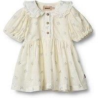 Wheat Baby Girls Adele Short Sleeve Dress - Cream