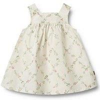 Wheat Baby Girls Ayla Sleeveless Floral Dress - Cream