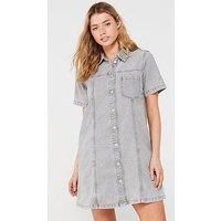 JJXX Jxamor A Shape SS Denim Dress, grey, XS