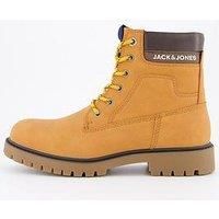 JACK & JONES Men/'s Jfwfinius PU Nubuck Boot, Honey Detail Logo, 7 UK