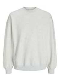 JACK & JONES Men/'s Jjeurban Edge Sweat Crew Neck Noos Sweatshirt, White Melange, S