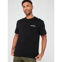 JACK & JONES Men/'s Jjelegacy Tee SS O-Neck Noos T-Shirt, Black/Detail:Moonbeam, M