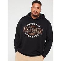 JACK&JONES PLUS Men/'s Jjelogo Sweat Hood 2 Col 24/25 Noos Pls Sweatshirt, Black, XXXXXXL