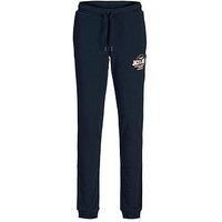 JACK&JONES JUNIOR Boy/'s JPSTELOGO Sweatpants 2COL 24/25 NOOS JNR Tracksuit Bottoms, Navy Blazer/Print:White + MARMELADE, 164