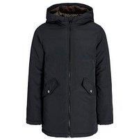 JACK & JONES Men/'s Jjloop Parka Jacket Jnr, Black, 128