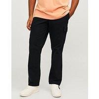 JACK&JONES PLUS Men/'s Jpstkane Jjbarkley Cargo Pant Noos Pls Trousers, Black, 46W x 32L