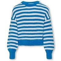 Only Kids Girls Fluffy Knitted Jumper - Bright Blue