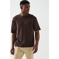 SELECTED HOMME Men/'s Slhlooseoscar SS O-Neck Tee Noos T-Shirt, Chocolate Cake, XL