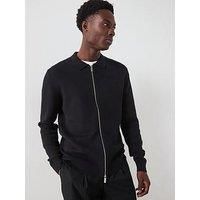SELETED HOMME Men/'s Slhdane Ls Knit Structure Cardigan Noos Sweater, Black, S