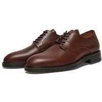 SELECTED FEMME Men/'s Slhblake Leather Derby Shoe Noos, Demitasse, 8 UK