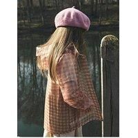 Lil Atelier Mini Girls Gingham Rain Jacket - Peach Whip