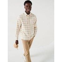 Selected Homme Relax Cord Check Shirt - Cream