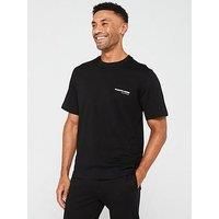 JACK & JONES Men/'s Jcoaero Print Tee Ss Crew Neck Noos T-Shirt, Black, S