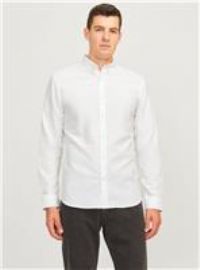 JJ REBEL Men/'s Jreboscar Shirt Ls Noos, White, XL
