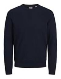 JJ REBEL Men/'s Jrebcallum Knit Crew Neck Noos Jumper, Navy Blazer, XL
