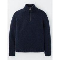 Jack & Jones Junior Boys Ollie Half Zip Knitted Jumper - Navy