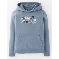 JACK&JONES JUNIOR Boy/'s JCOOUTDOOR Logo Sweat Hood SN JNR Sweatshirt, Flint Stone, 128