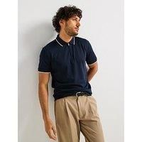 SELECTED FEMME Men/'s Slhfave Sport Zip SS Polo Noos, Sky Captain, L