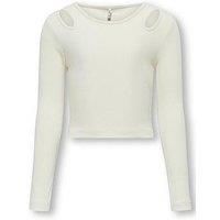 Only Kids Girls Cut Out Long Sleeve Tshirt - Birch