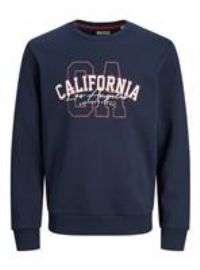 JJ REBEL Men/'s Jrebnewyork Sweat Crew Neck Sn Sweatshirt, Sky Captain, S