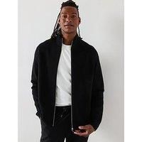 Selected Homme Mike Lightweight Long Sleeve Knitted Cardigan - Black