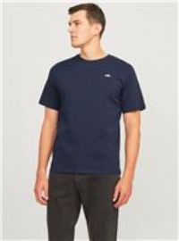 JJ REBEL Men/'s Jrebrebel Logo Tee SS Crew Neck Noos T-Shirt, Sky Captain, M