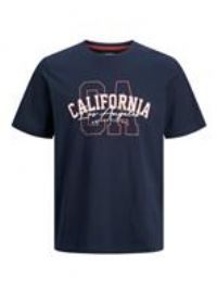 JJ REBEL Men/'s Jrebnewyork Tee Ss Crew Neck Sn T-Shirt, Sky Captain, XS