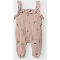 Lil Atelier Baby Girls Floral Embroidered Romper - Pink