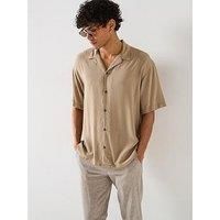 JACK & JONES Men/'s Jjejeff Solid Resort T-Shirt S/S Sn Short Sleeve, Khaki, XL