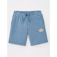Jack & Jones Junior Boys 2 Colour Logo Sweat Shorts - Blue